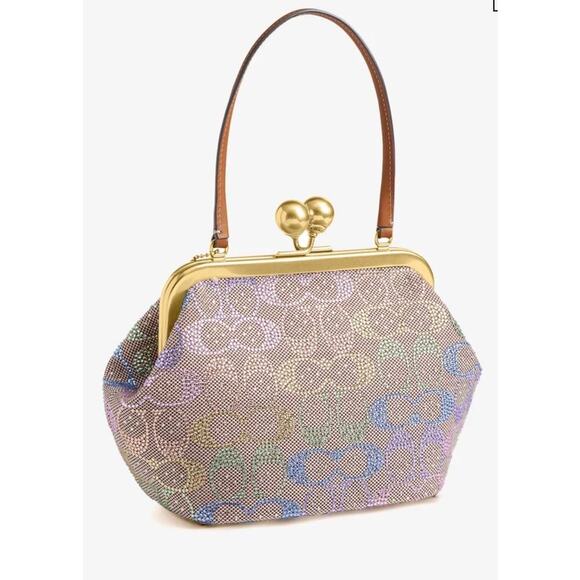 Coach Crystal Kisslock Frame Bag 16 - - Picture 2 of 4